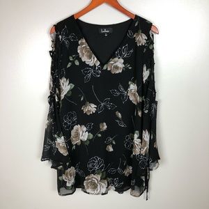 Lulu black floral Shift Dress
